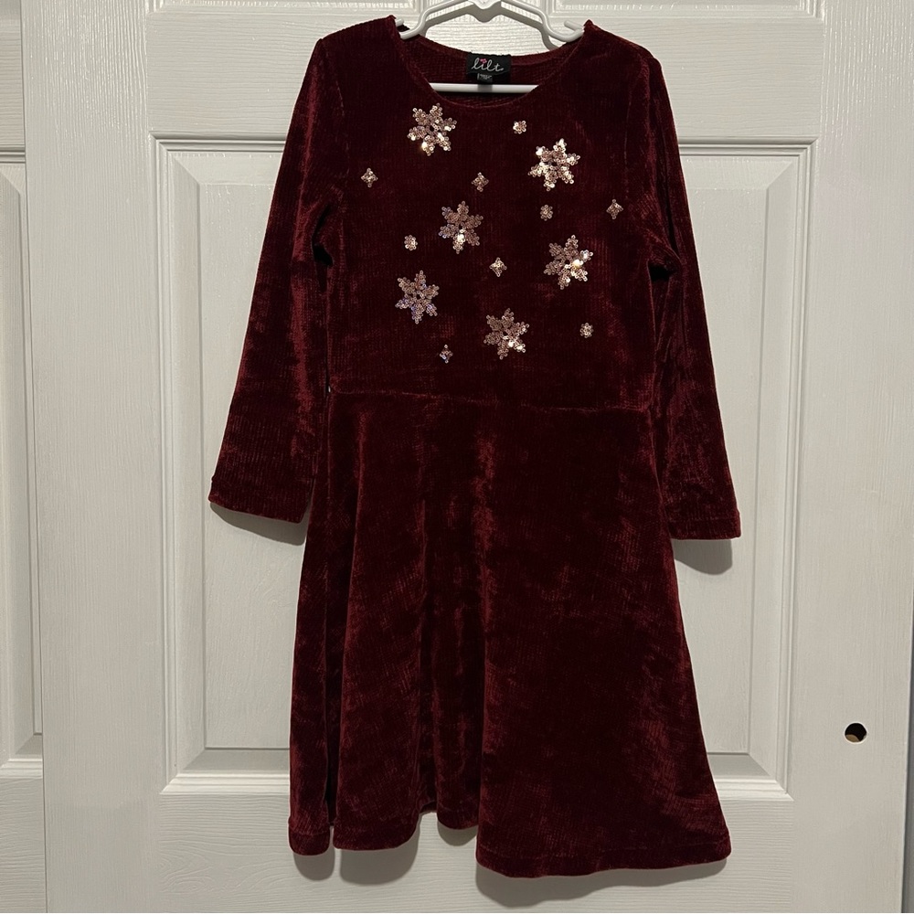 💗 *NWOT* Lilt‎ - Girls Velvet Long Sleeve Dress
